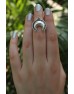 Boho Moon Ring (German Silver)